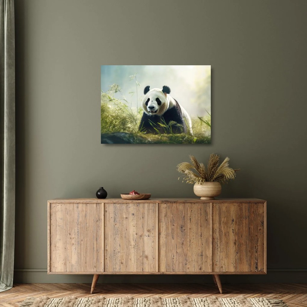 Üveg kép - Panda (70x50 cm)