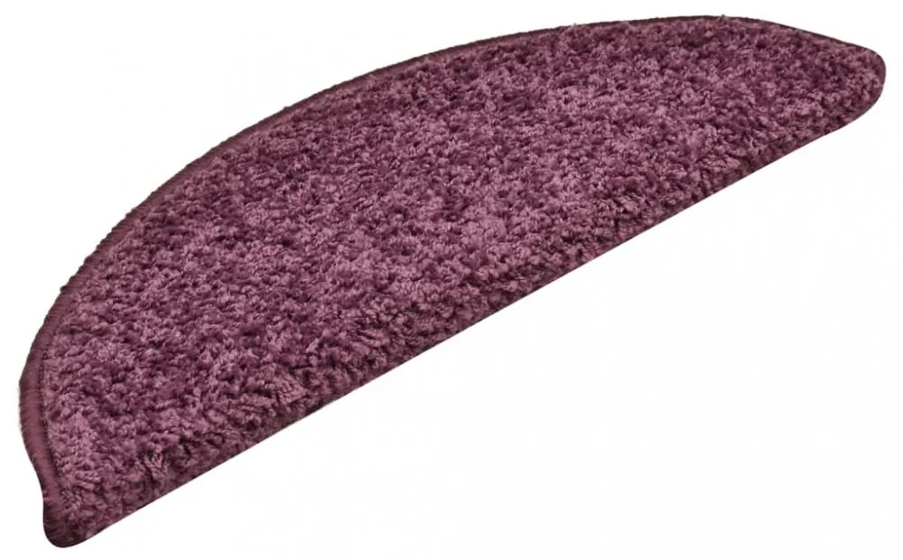 15 db sötétlila lépcsőszőnyeg 56 x 17 x 3 cm