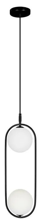 Csillár zsinóron CORDEL 2xG9/28W/230V fekete