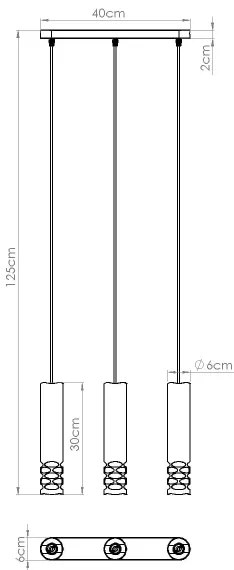 Sollux SL.1693 - Csillár zsinóron LIRO 3xGU10/10W/230V fehér