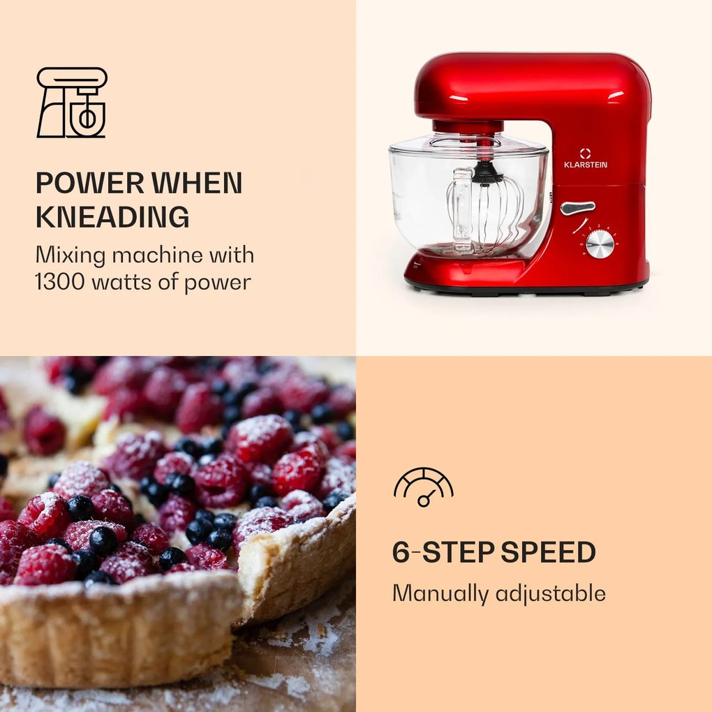 Bella Rossa 2G Konyhai robotgép 1300 W 6 fokozatú Bolygó keverési rendszerrel