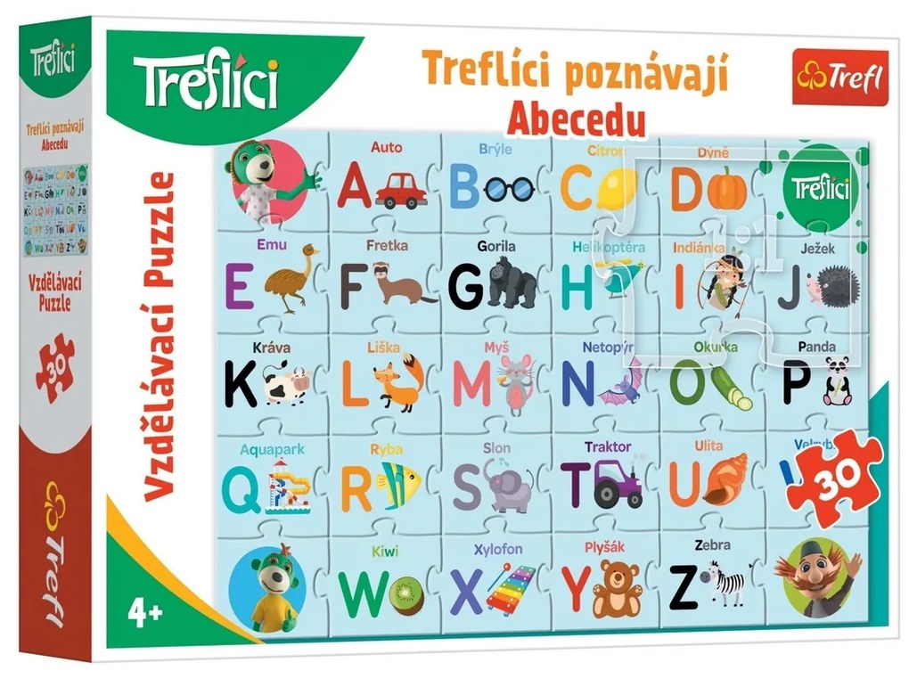 Trefl Treflik megismerik az ábécét puzzle, 30 db-os