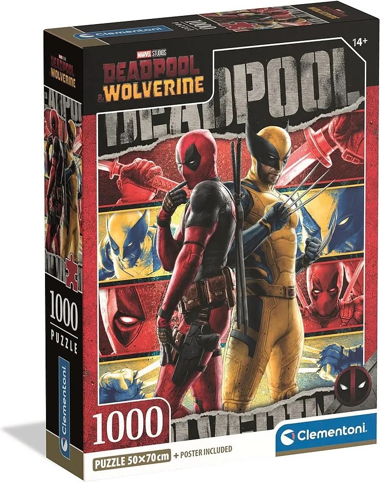 Deadpool & Wolverine 1000 db-os Compact puzzle Clementoni