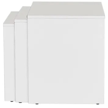 KÉSZLET 3x Kávésasztal fehér