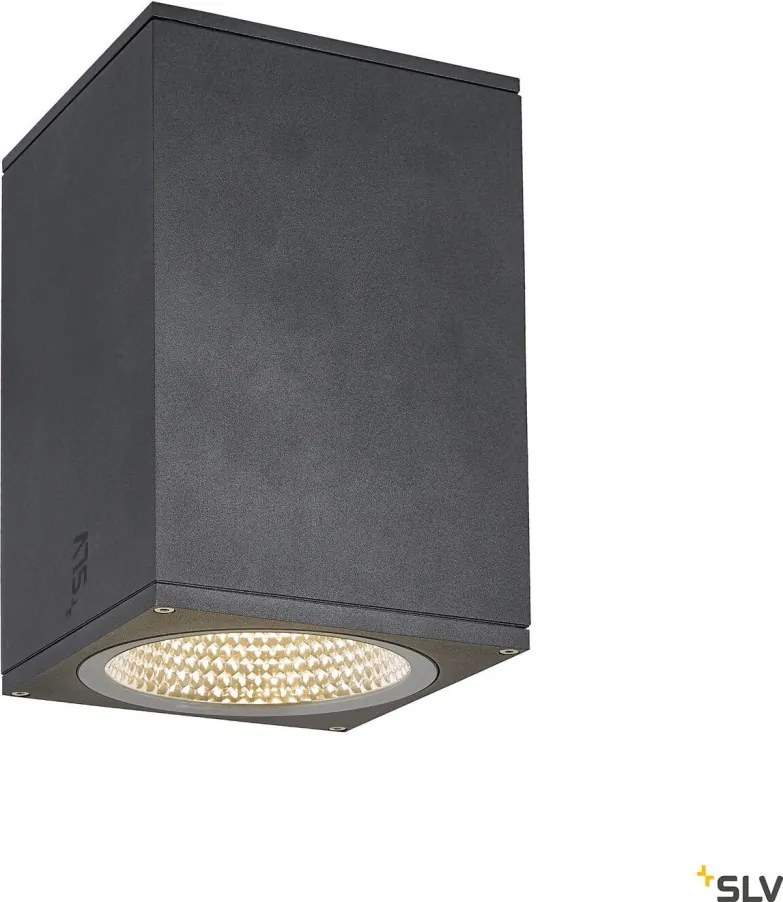 SLV 1003439 ENOLA SQUARE Modern Kültéri Mennyezeti Lámpa Antracit, Átlátszó LED IP65