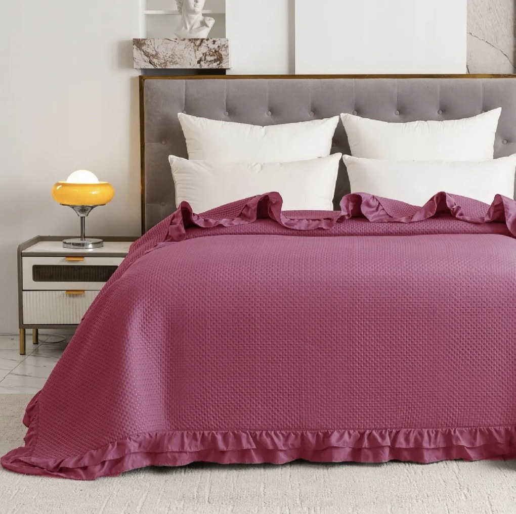 Ágytakaró MONTEGO, sötét rózsaszín Méret: 200 x 220 cm