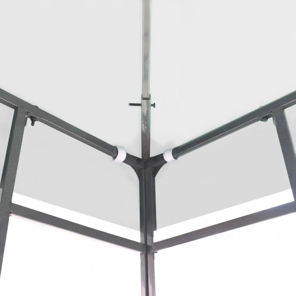 krémfehér pavilon tetőponyva 310 g/m², 3 x 3 m
