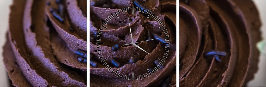 Kép - Csokoládé Cupcake (órával) (90x30 cm)