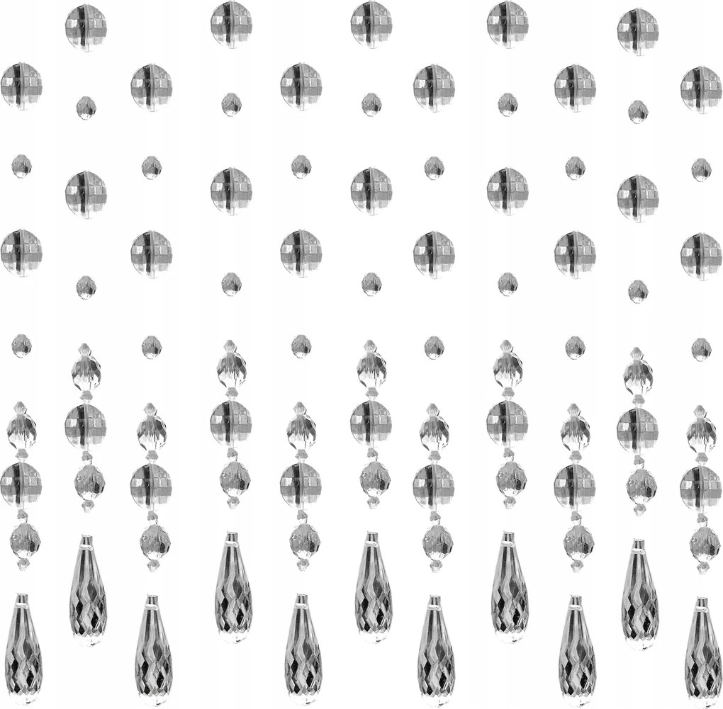 Kristályok vitrázs függönyök spagetti könnycsepp 60cm w5m