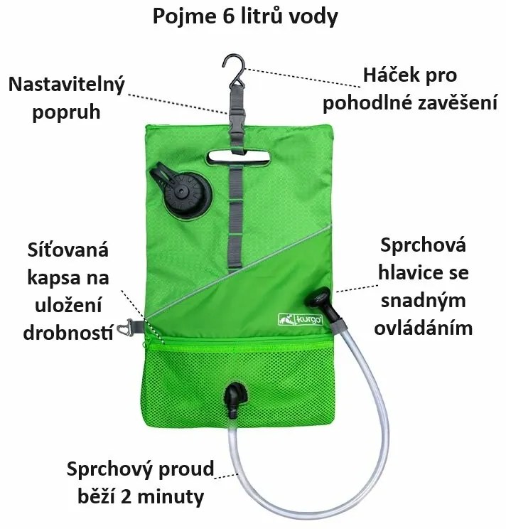 Kurgo® Go Shower Hordozható kutyafürdető