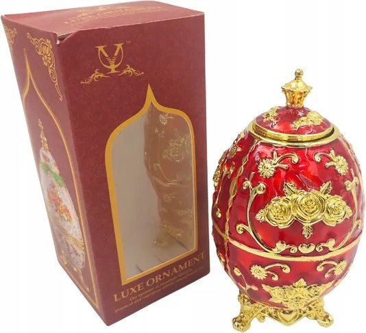 Fabergé Tojás replika Vörös-arany húsvéti tojás