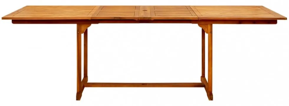 tömör akácfa kerti étkezőasztal (150-200) x 100 x 75 cm