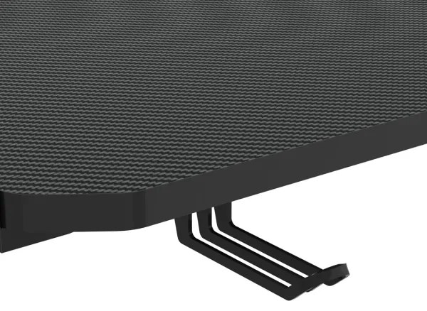 Gaming asztal FALCON LED RGB háttérvilágítással 156x60 cm fekete