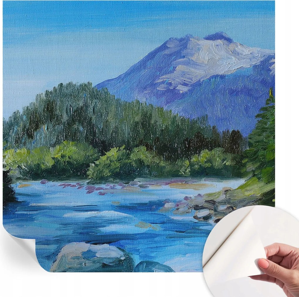 Öntapadós Dekoratív Fotótapéta Hálószobába Hegyi táj 250x250 cm