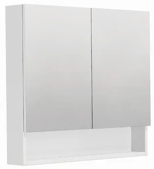 Tükörszekrény SAT Cubeway 80x14x72 cm laminált fehér fényű GALCU80BL