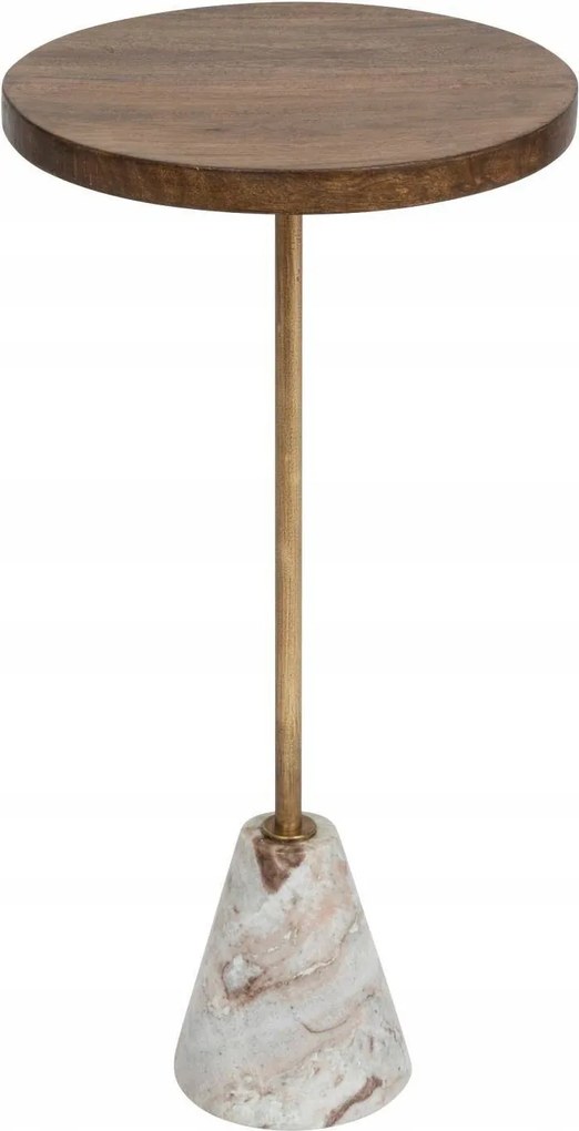 Dohányzóasztal Fa Asztallap Mamur Alap Barna 69 x 35,5 CM