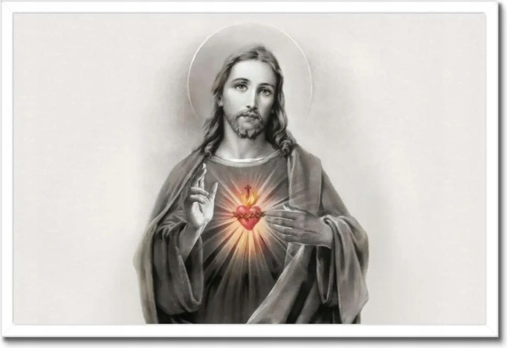 Poszterek keretben 60x40 Jézus Krisztus Király Szív