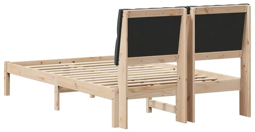 Ágykeret Kárpitozott Fejtámlával fejtámlával Barna 120 x 200 cm