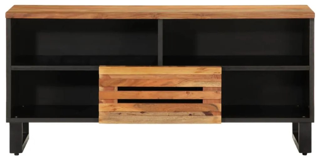 tömör akácfa TV-szekrény 100 x 34 x 46 cm