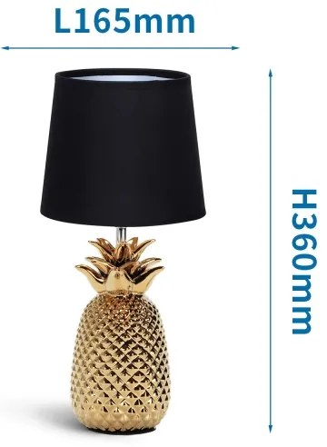 Aigostar - Asztali lámpa 1xE14/40W/230V arany/fekete