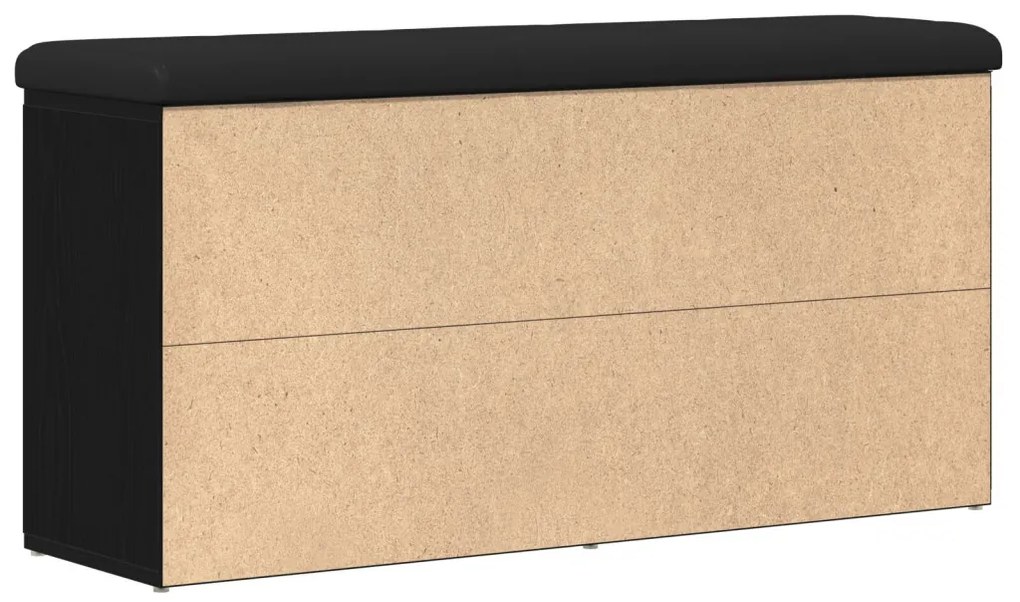 Tároló Pad Fekete Tölgy 100x30x48 cm Műanyag