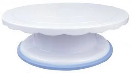 Tortaállvány díszítőcsíkkal, műanyag, 27 cm