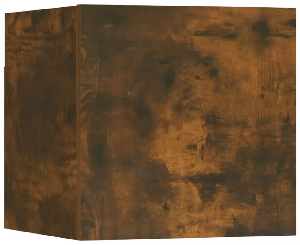 4 db füstös tölgy színű fali TV-szekrény 30,5 x 30 x 30 cm
