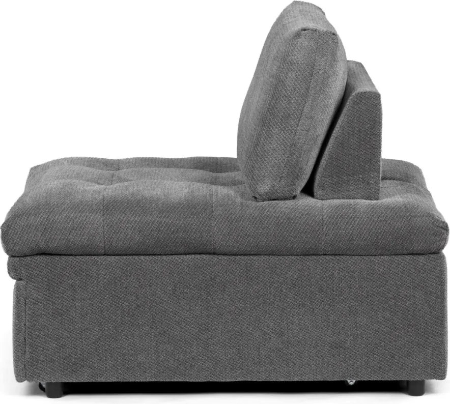 Rozkládací křeslo, šedá, látka, ASB-C3410 GREY2