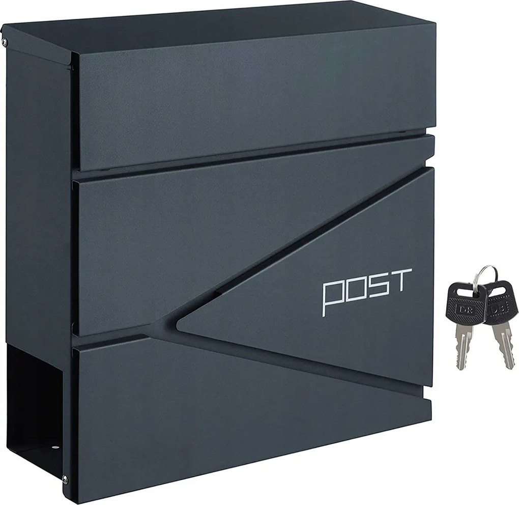 Postaláda antracit szürke