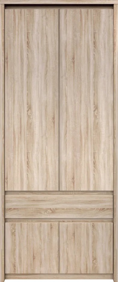 Akasztós szekrény 4D1S/70, sonoma tölgy, NORTY TYP 22