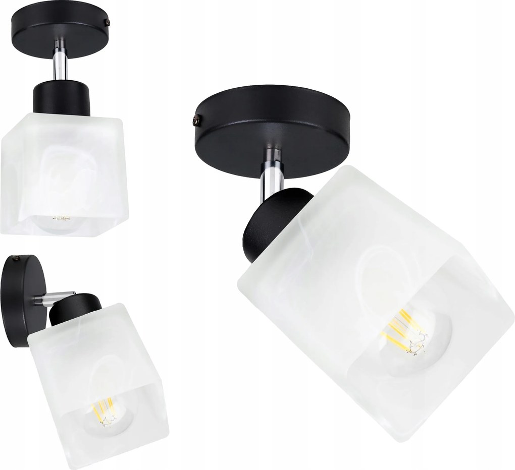 Fali Lámpa csillár mozgatható loft üveg lámpabúra