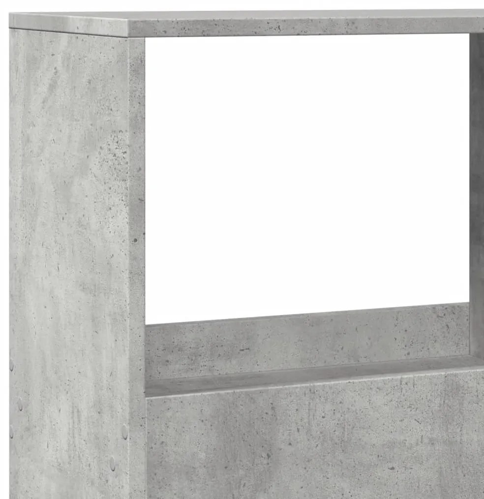 betonszürke szerelt fa térelválasztó 100 x 33 x 155,5 cm