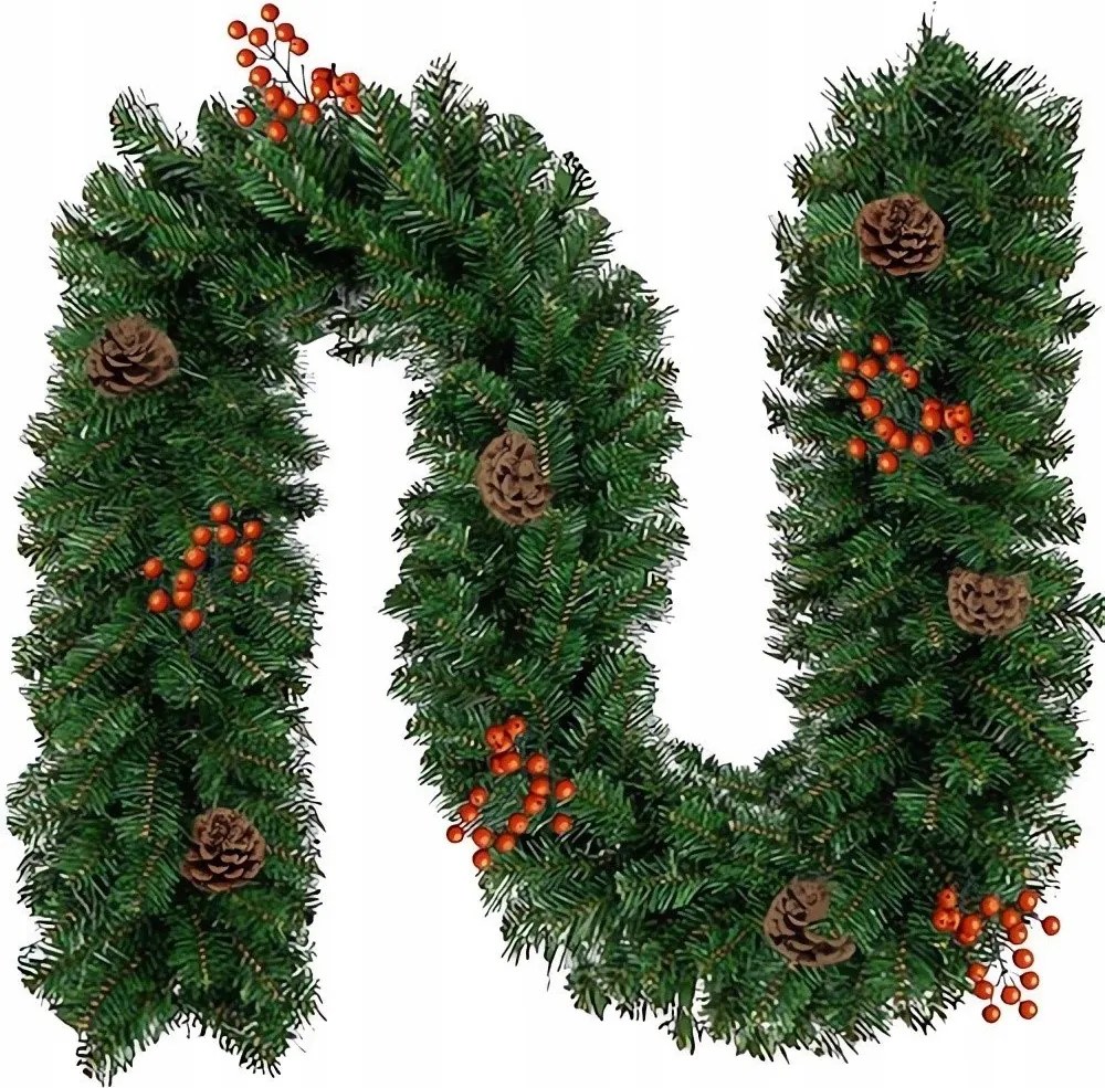 Ruhhy 22327 Karácsonyi füzér díszekkel 100 cm