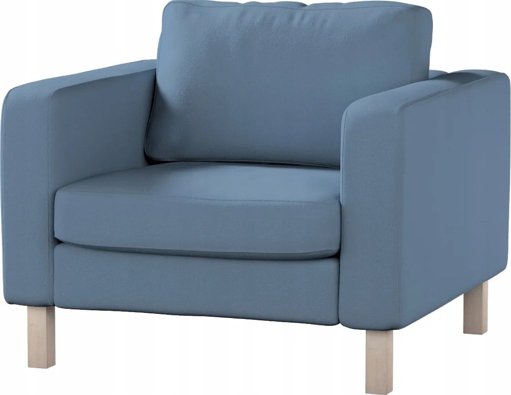 Karlstad Ikea fotelhuzat, kék, üveg