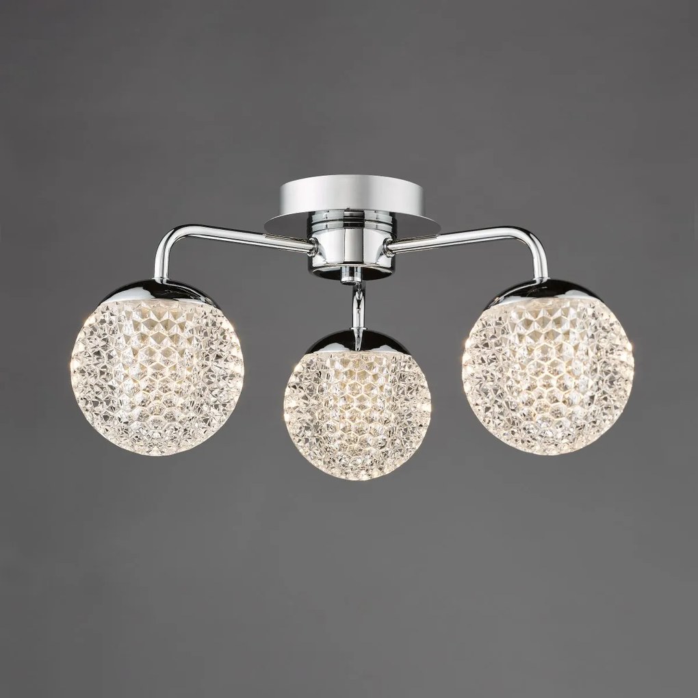 Dar Lighting modern mennyezeti lámpa teva csiszolt króm dartev5350