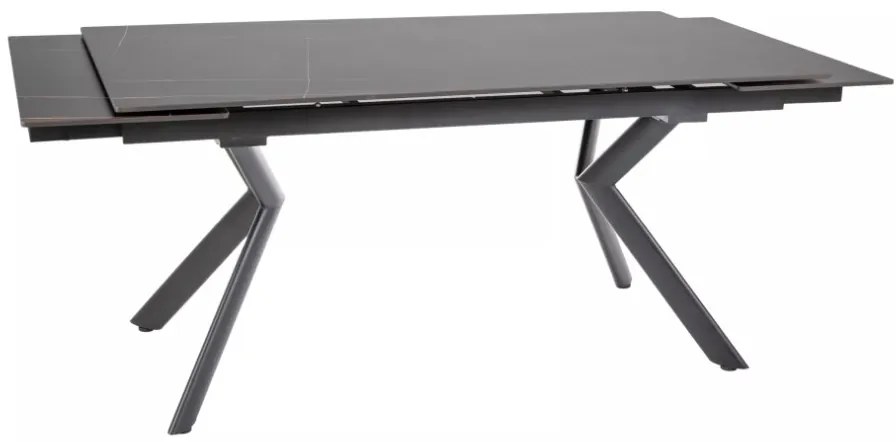 Norton bővíthető étkezőasztal fekete 160-240 cm