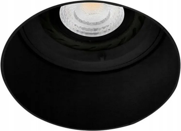 Faro Fresh süllyesztett mennyezeti lámpa, fekete, keret nélküli, GU10, Ø90 mm