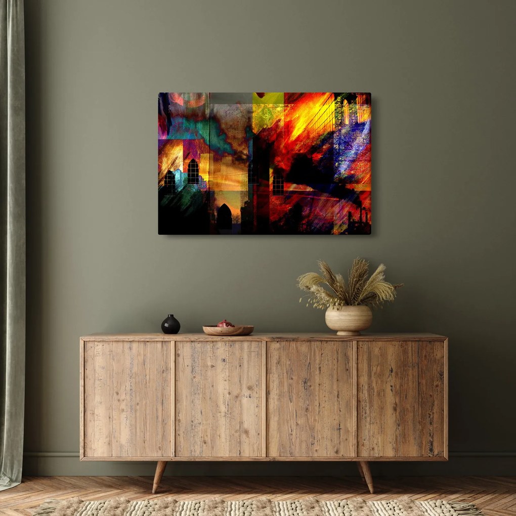 Kép - A város színes absztrakciója (90x60 cm)