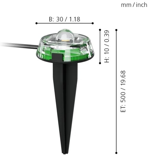 Eglo 98184 - LED Kültéri dekoratív lánc SPINETOLI 9xLED 10m IP65 meleg fehér