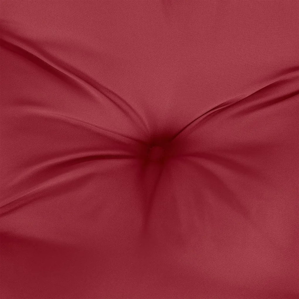 2 db borvörös oxford szövet kerti padpárna 150 x 50 x 7 cm