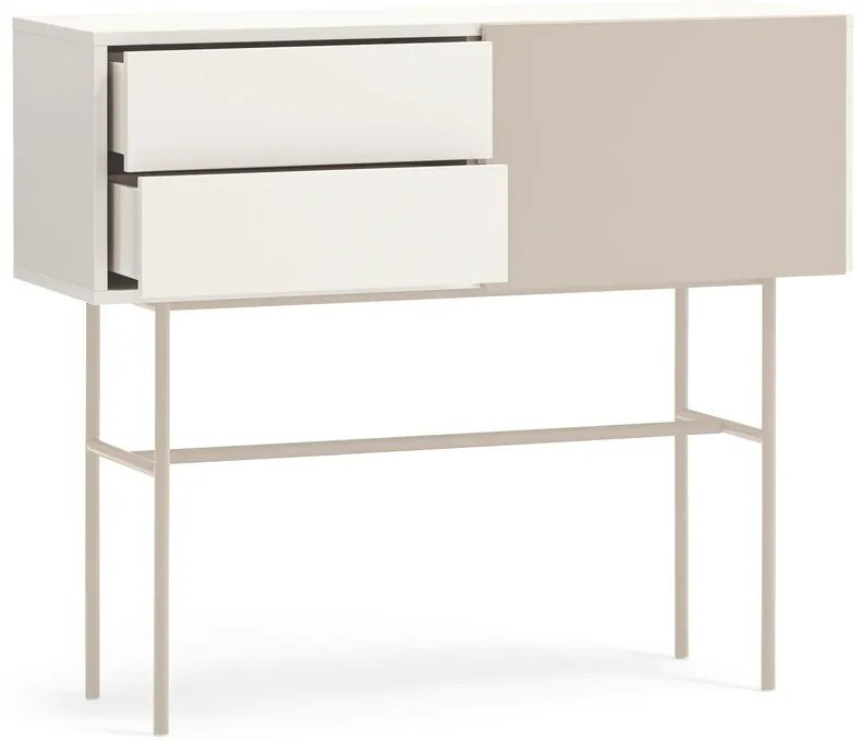 Bézs-krémszínű konzolasztal 35x110 cm Nube – Teulat