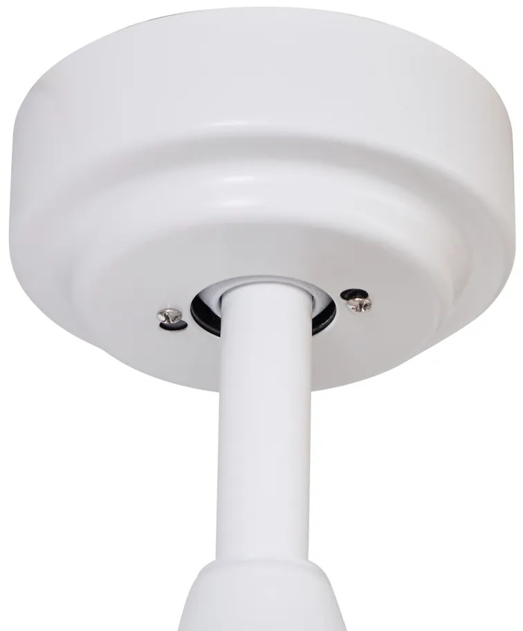 Fehér mennyezeti ventilátor fa mintával 132 cm, dimmelhető LED-del és távirányítóval - Joly