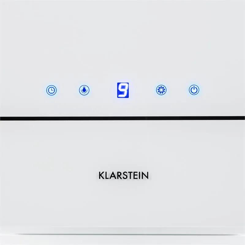 Karree, páraelszívó, 60 cm, 640 m³/ó, LED nemesacél, üveg, fehér