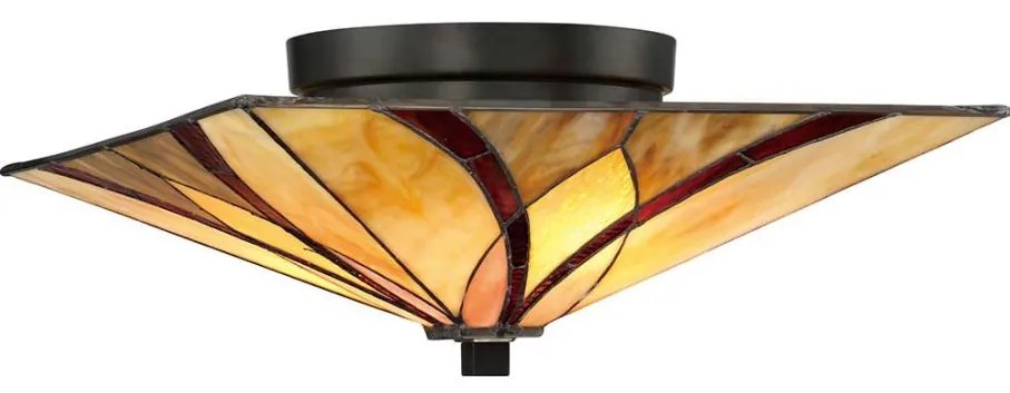 Elstead QZ-ASHEVILLE-F - Tiffany mennyezeti lámpatest ASHEVILLE 2xE27/60W/230V