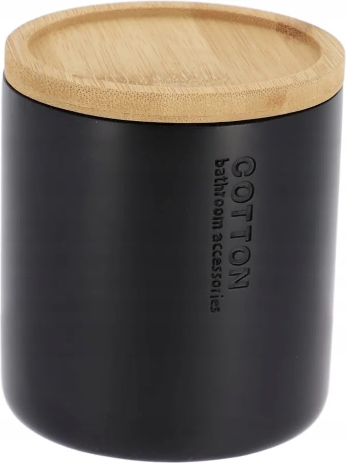 Fürdőszobai tároló doboz Kozmetikai fekete vattakorongokhoz