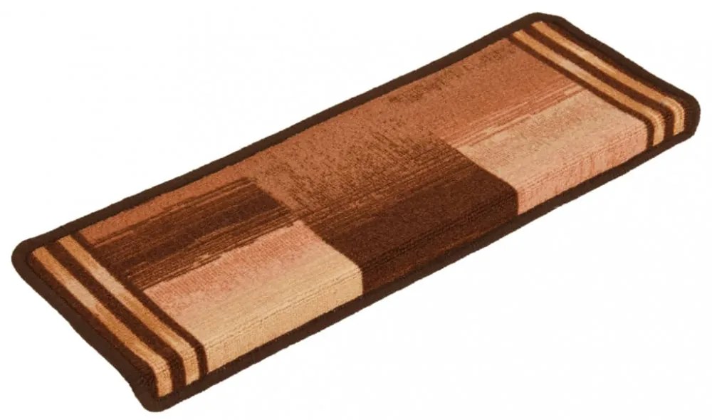 15 db barna öntapadó lépcsőszőnyeg 65x21x4 cm
