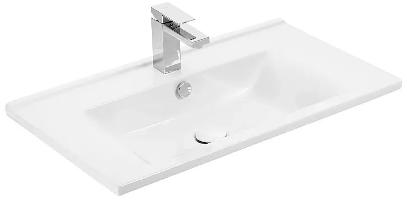 VivaStyle KARINA 75 lábon álló fürdőszobabútor 3 fiókos Sanovit ATRIA 9075 mosdóval 75,3 x 45,5 cm