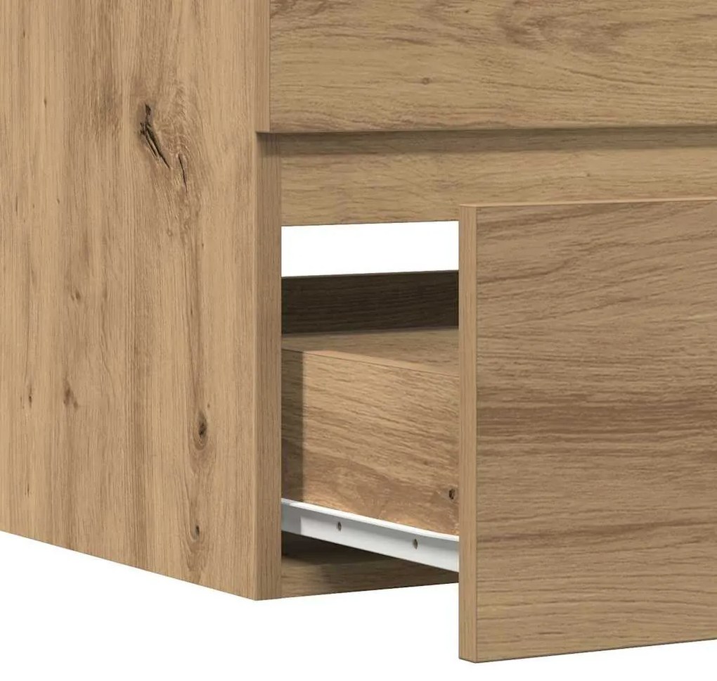 kézműves tölgy szerelt fa függő fürdőszobaszekrény 80x38,5x45cm