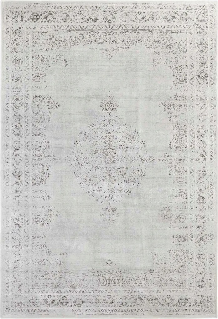 Szőnyeg 95x140 nappaliba,hagyományos klasszikus szürke-krém minta