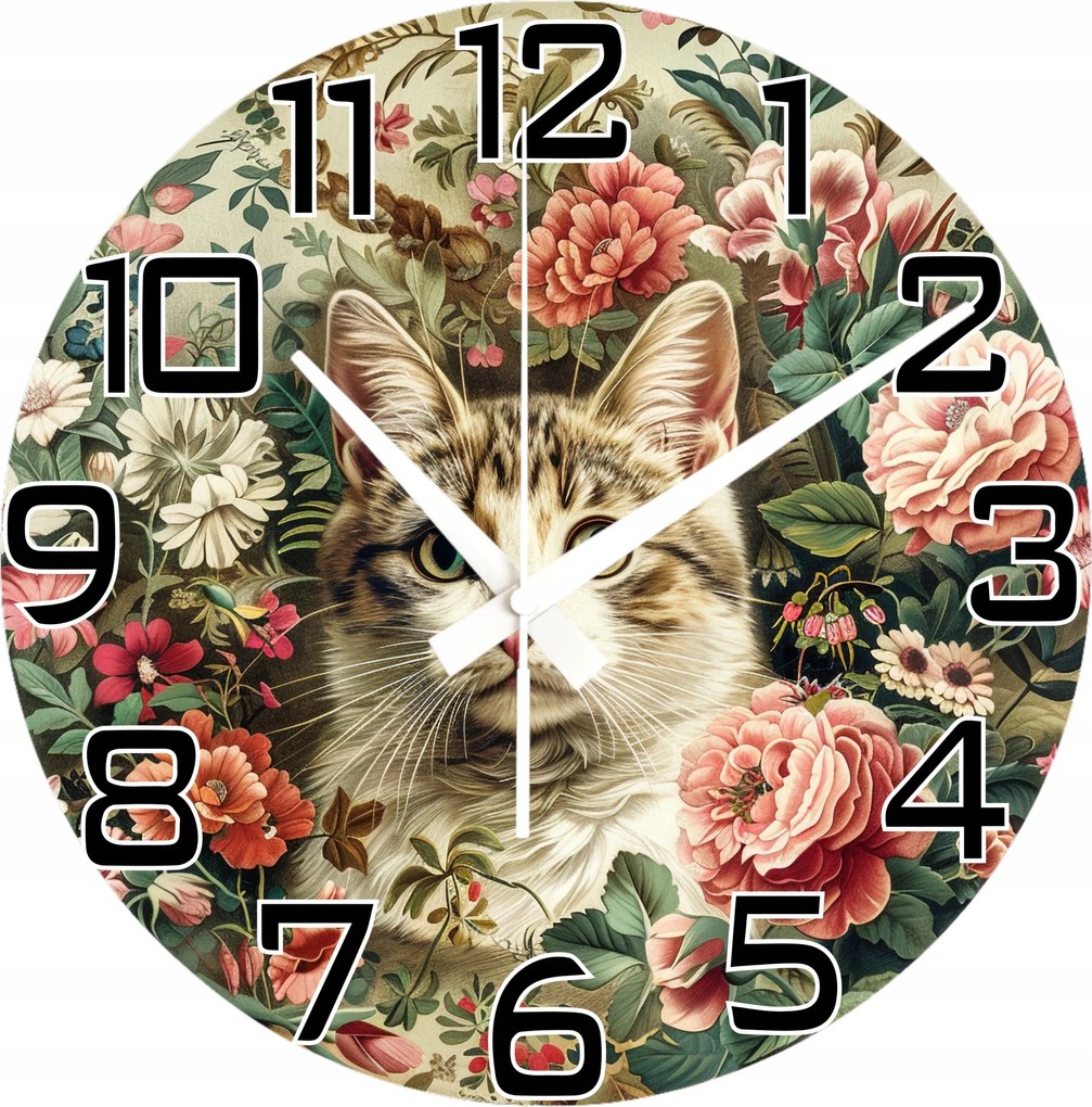 Falióra Gyönyörű Macska Tökéletes Ajándék Hangtalan Mechanizmus